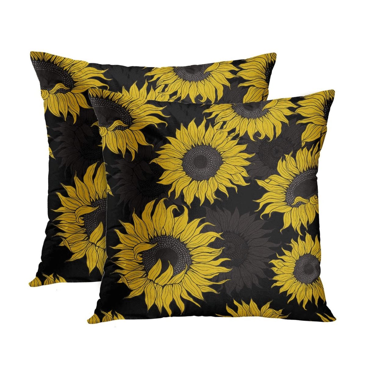 Sunflower Pattern Throw Pillowcase