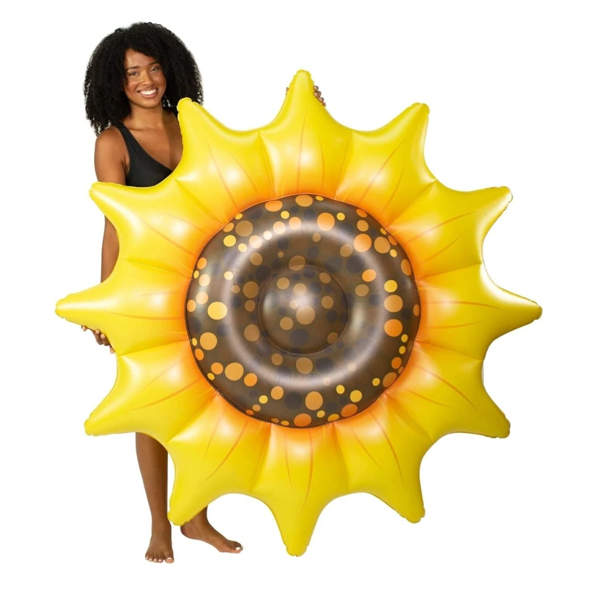 sunflower shaped inflatable pool float