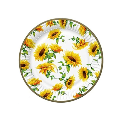 Sunflower Pattern Party Plates