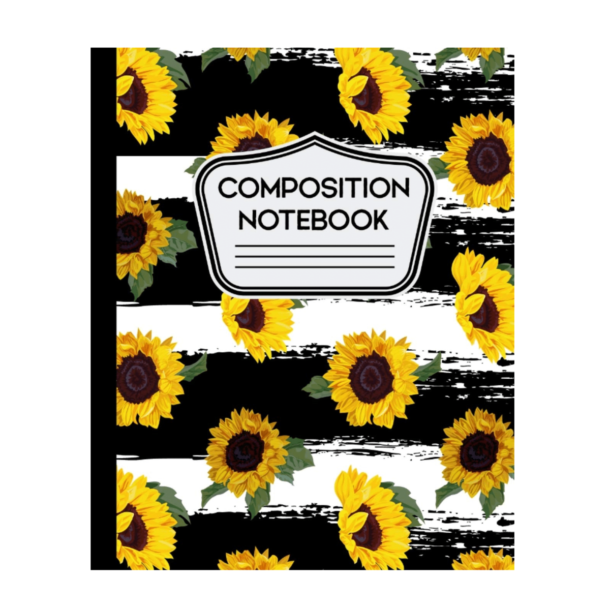 Sunflower Print Composition Notebook