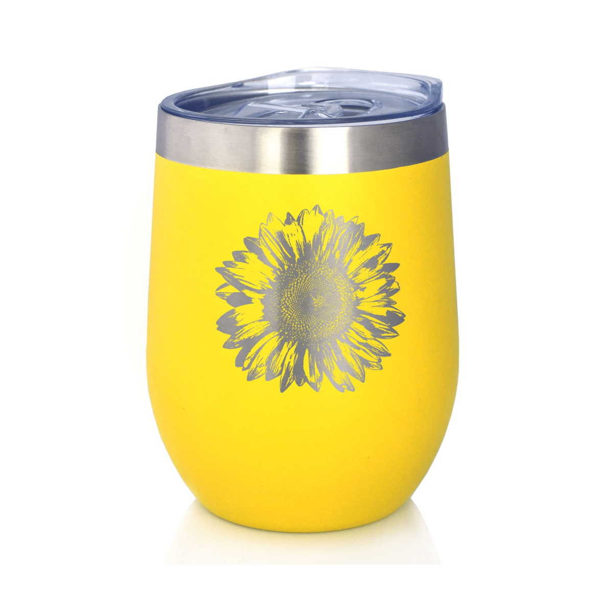 Sunflower Print Wine Tumbler