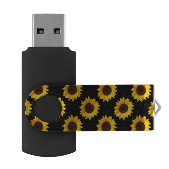 Sunflower Print Flash Drive