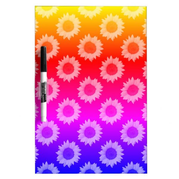 Sunflower Print Dry Erase Board