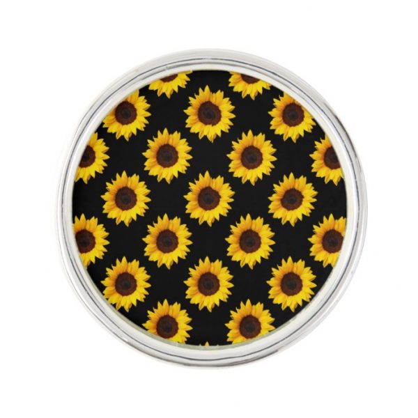 Sunflower Print Lapel Pin