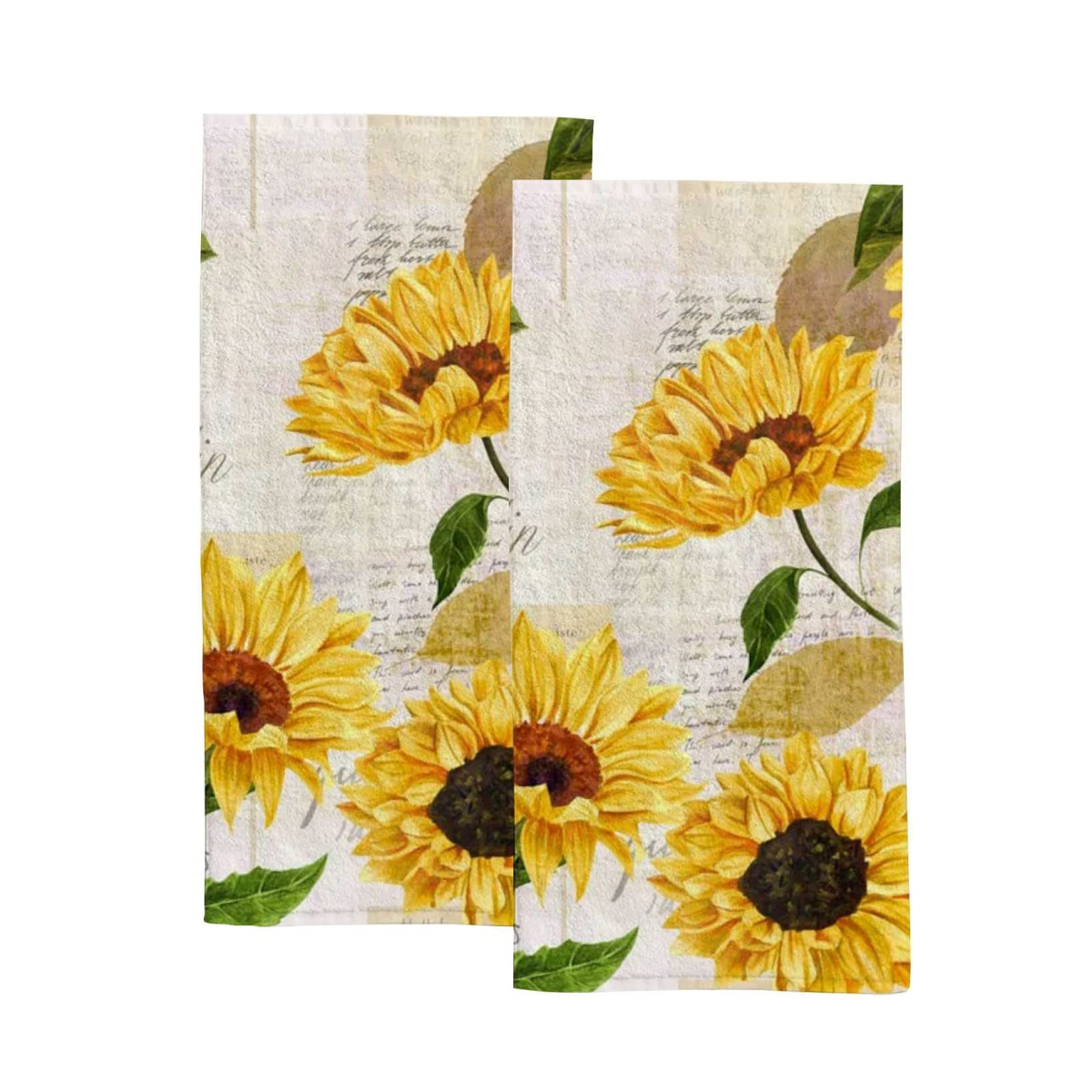 sunflower bath hand towel