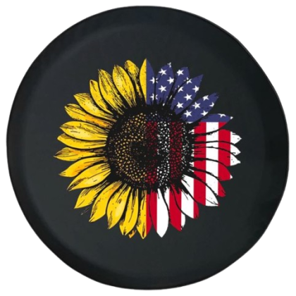 sunflower spare tire cover