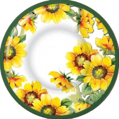 Colorful Sunflowers Party Plates 8" for 8