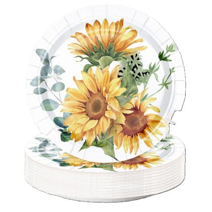 Sunflower Paper Plates 7" for 25