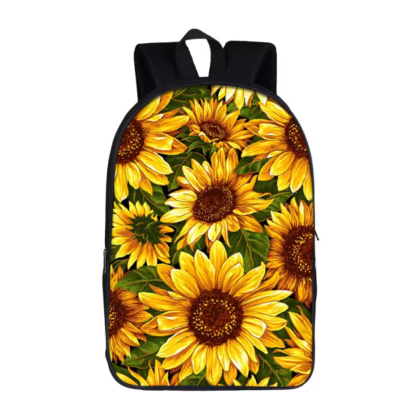 3D Sunflower Starry Night Backpack