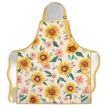 Sunflower Kitchen Apron with Pocket - 31x27