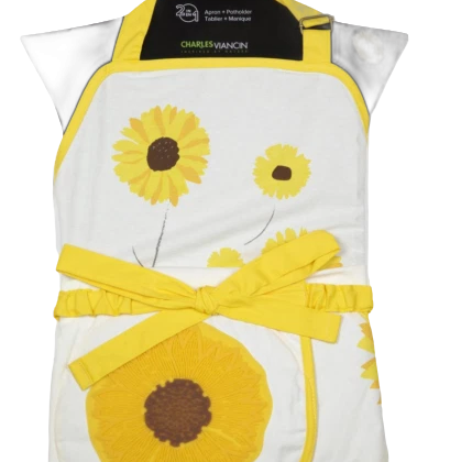 Charles Viancin Kitchen Apron - Sunflower Pattern