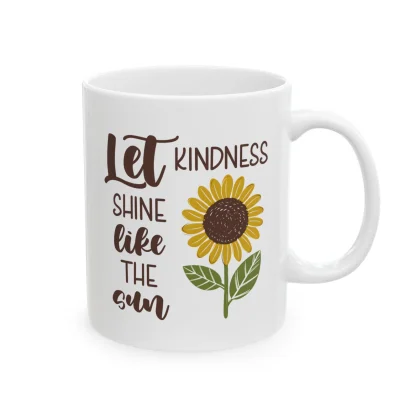 Sunflower Print Ceramic Coffee Mug