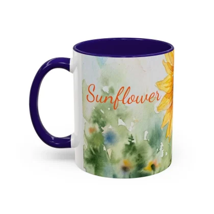 Sunflower Watercolor Ceramic Coffee Mug